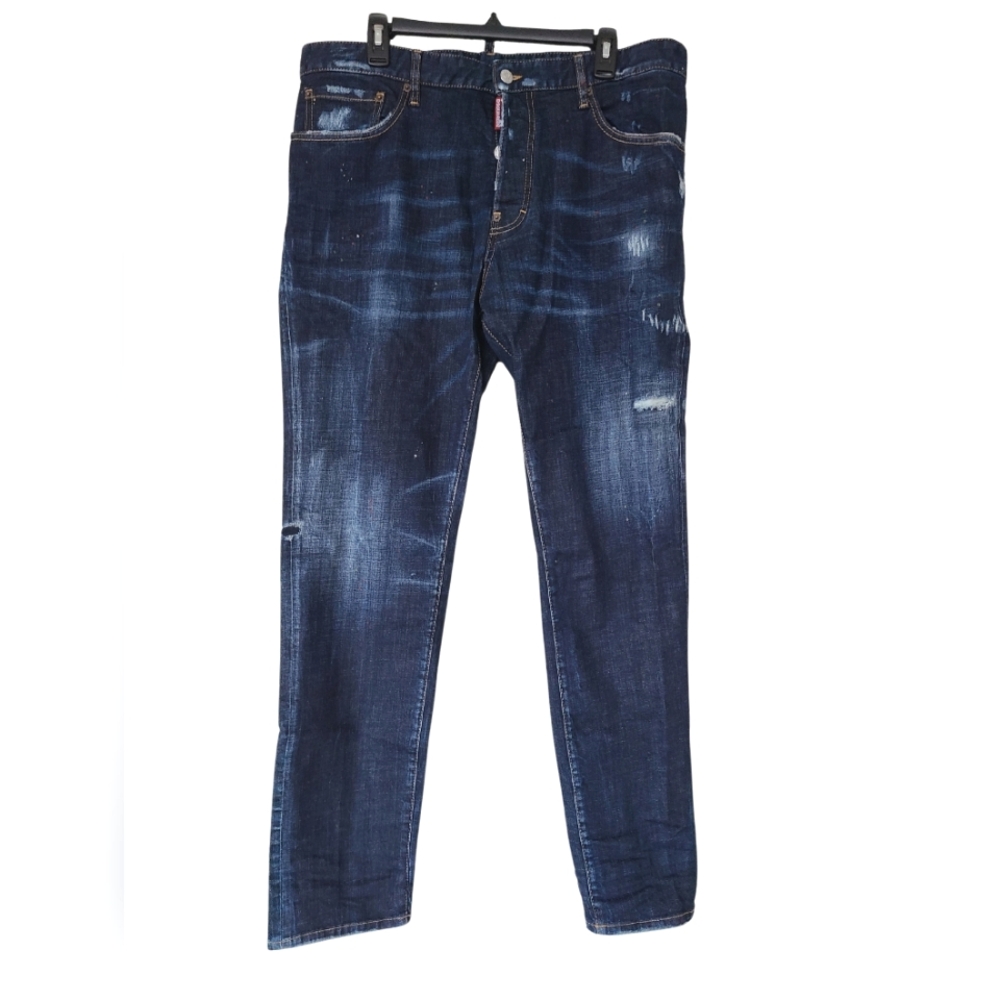 DSQUARED2 🇨🇦 Distressed Sexy Mercury Jeans - 38” Waist, Blue